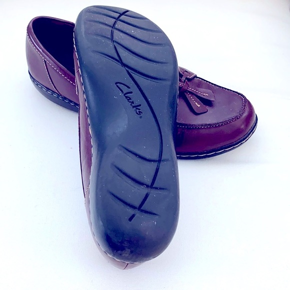 Clark’s Leather Loafers in Burgundy Size 10 - Picture 4 of 4